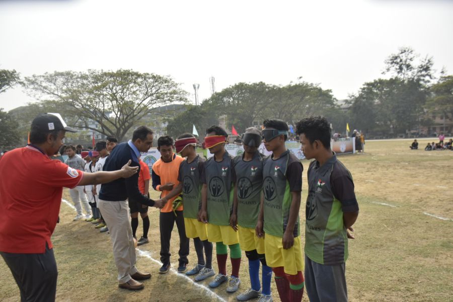 Blind Football match played between Meghalaya & Tura